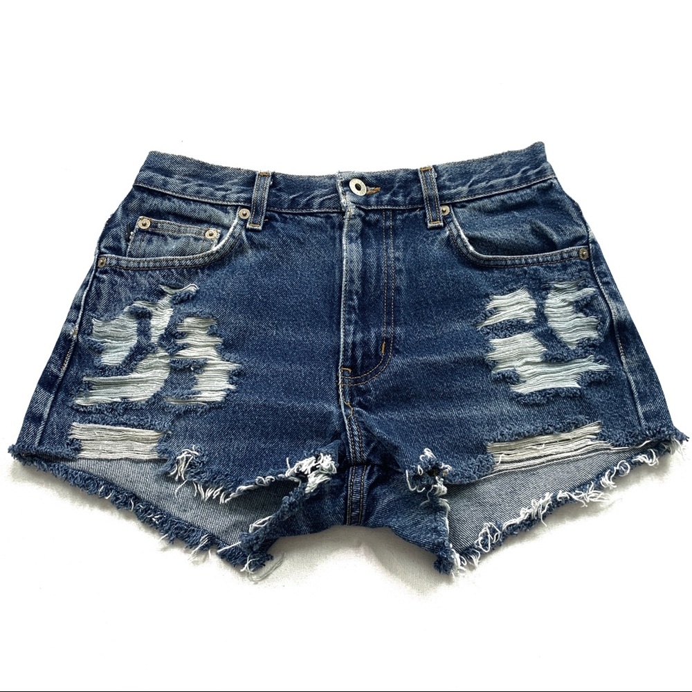 EXPRESS Waist 29-30 Medium Hand-Distressed 52RE
